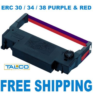 ERC 30 / 34 / 38 Compatible PURPLE/RED Ink Ribbons